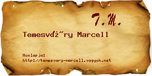 Temesváry Marcell névjegykártya