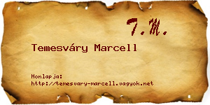 Temesváry Marcell névjegykártya