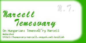 marcell temesvary business card